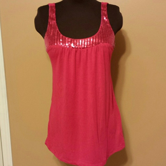 Bright Pink Open Back Tank