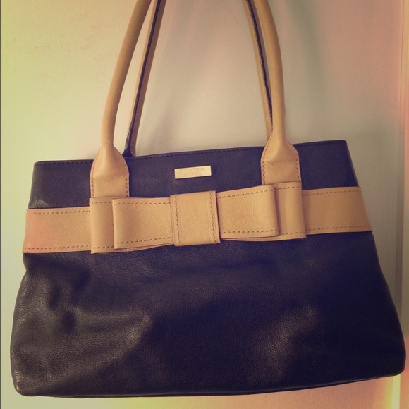 Kate Spade Black and Nude Bow Handbag