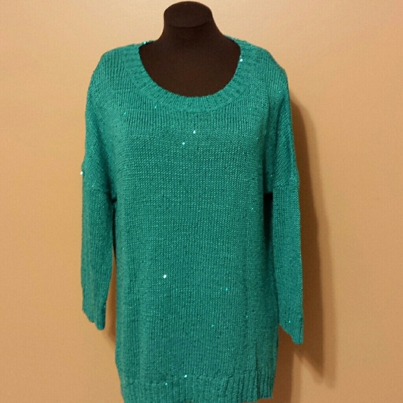 Sparkley Teal Sweater