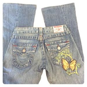 Authentic True religion embroidered jeans