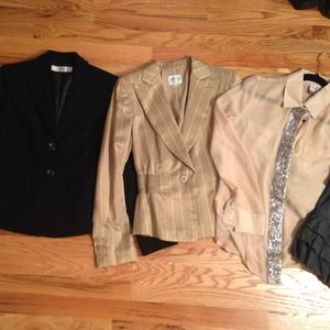 Bundle of work shirts and blazers