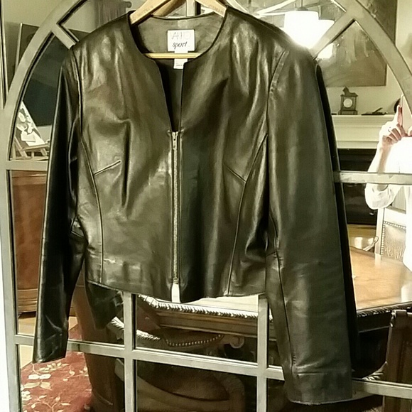 Black leather jacket