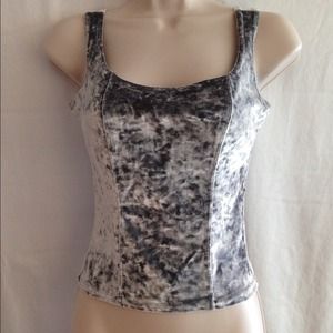 Velvet stretch tank top
