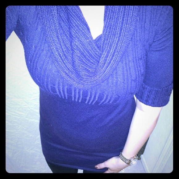 Purple sweater dress