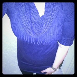 Purple sweater dress