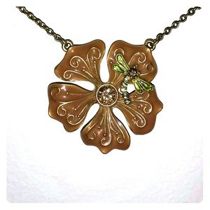 Free People Dragonfly Flower Necklace