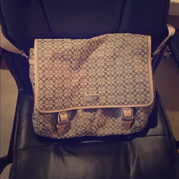 Authentic coach messenger or diaper bag