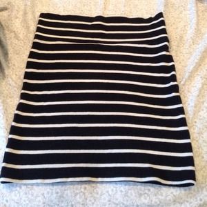 Striped body con skirt