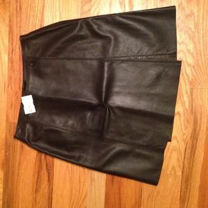 NWT black leather skirt