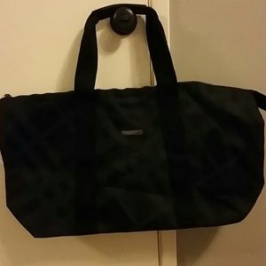 Burberry black overnight bag