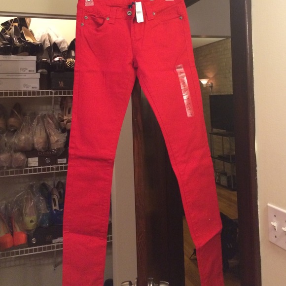 NWT RED SKINNY JEANS