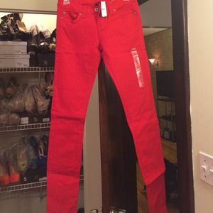NWT RED SKINNY JEANS