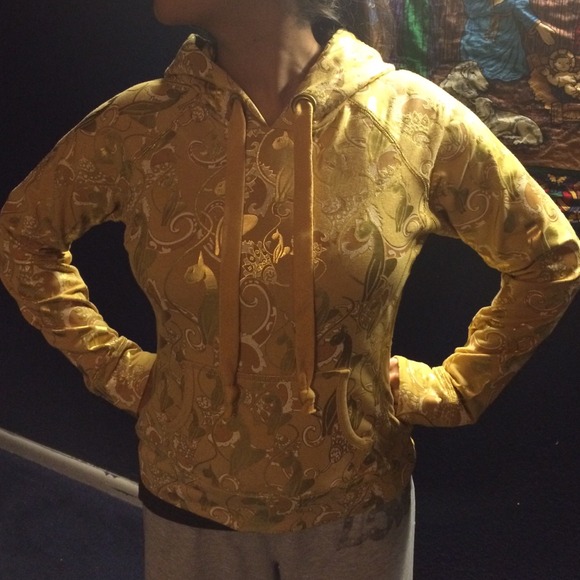 Baby phat hoodie gold FITTED hoodie