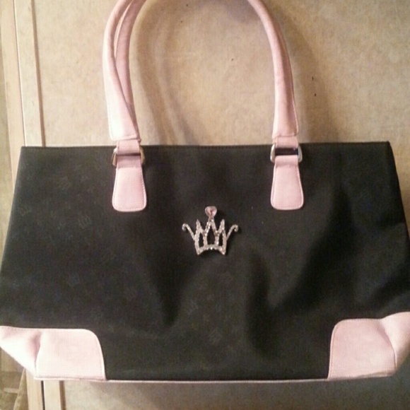 Pink and Black Handbag