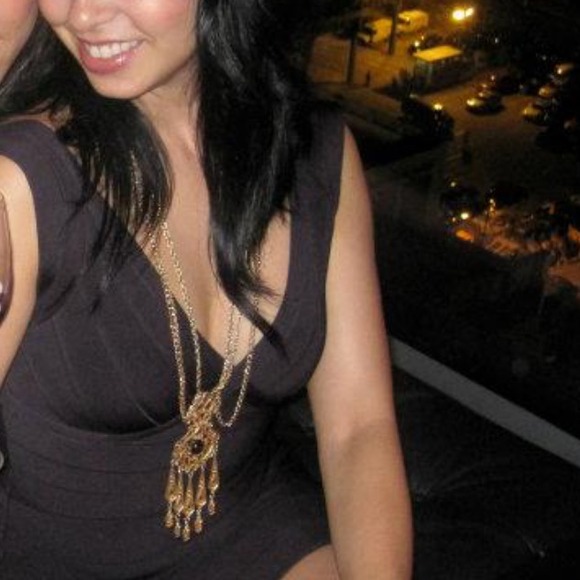 Herver Leger dress plum color