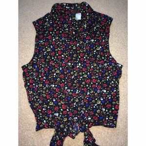 Floral/skull Tank top