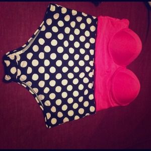 Stylish high waisted, polka swim wear