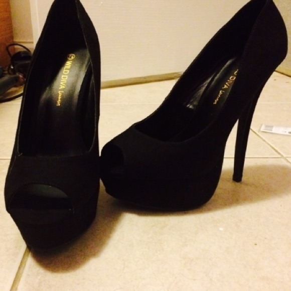 Brand New Black Suede 5 inch Heels