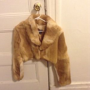Cropped Rabbit fur jacket
