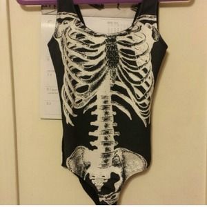 Skeleton leotard