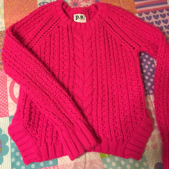 Girls p.s. Sweater. Hot pink.