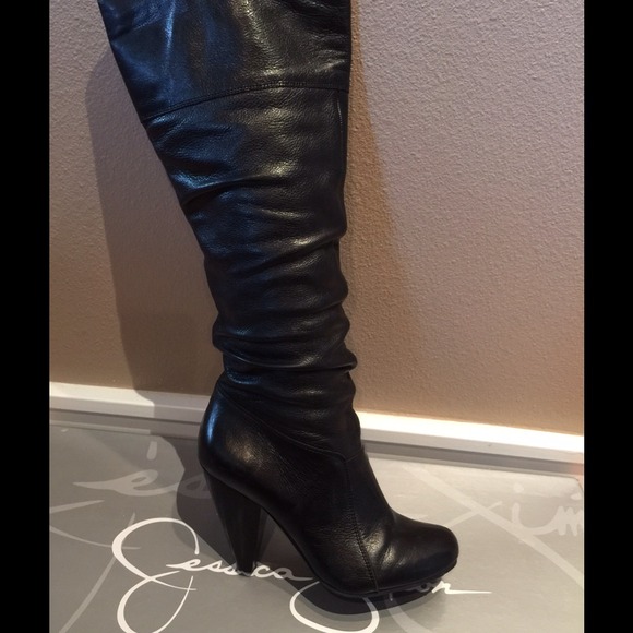 Jessica Simpson ANGIE Slouched Boot Black Sz 7M