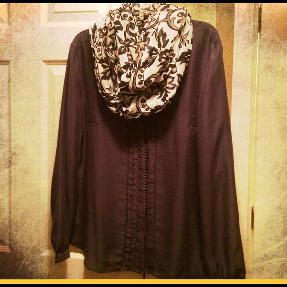Charcoal Grey Button Top