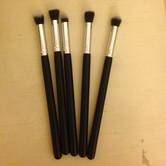 Black makeup brushes