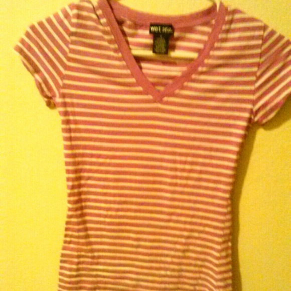 Pink and white stripped Tee shirt