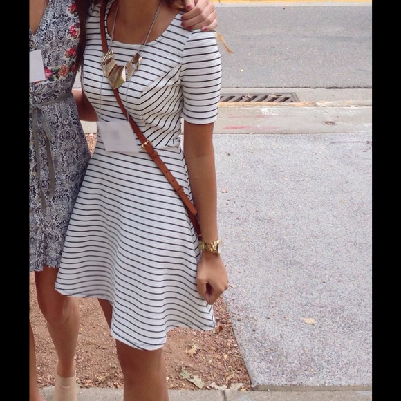 Stripped Skater Dress - Picture 2 of 4