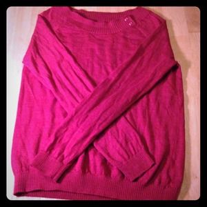 SOLD A fabulous cranberry colored sweater!