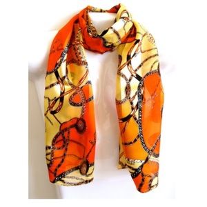 Orange & pink infinity scarf