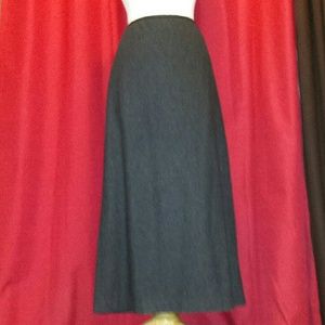 charcoal grey wool skirt.
