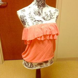 AE Strapless Coral Top