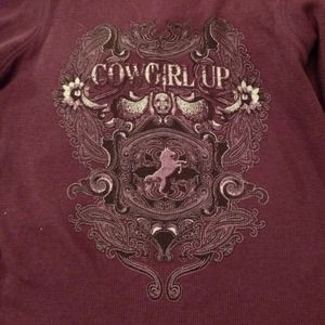 Cowgirl Up long sleeve graphic top