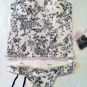 Bustier with matching thong