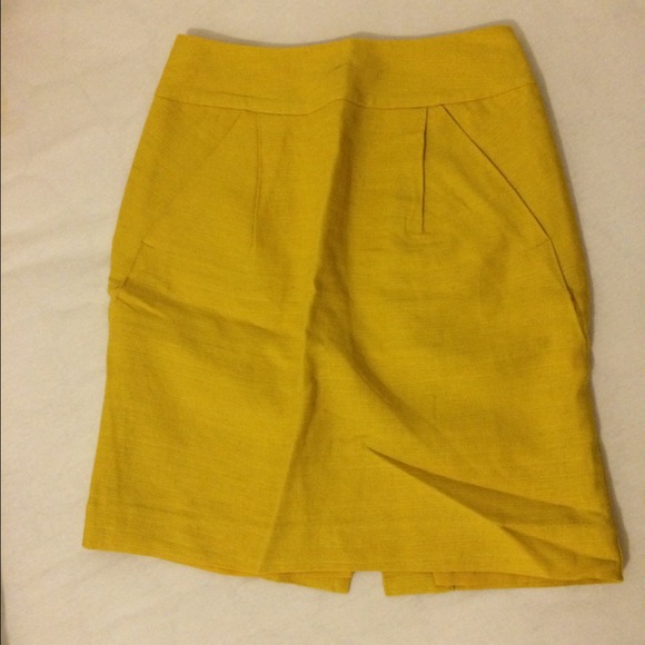 Mustard Yellow Pencil Skirt
