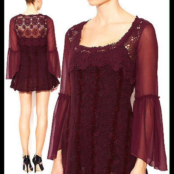 FREE PEOPLE AURORA CROCHET DRESS NWT$168 SMALL - Picture 2 of 4
