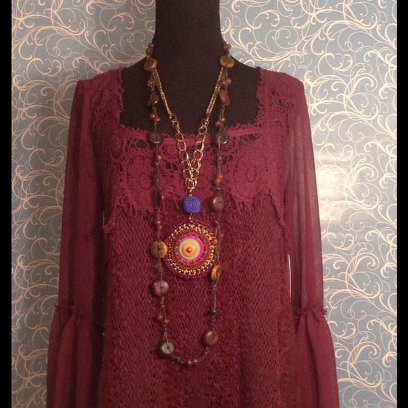 FREE PEOPLE AURORA CROCHET DRESS NWT$168 SMALL - Picture 3 of 4