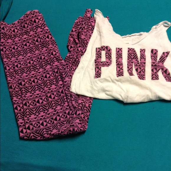 PINK Victoria's Secret Other - Pink Aztec design sleep set