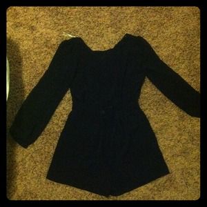 Black long sleeve romper