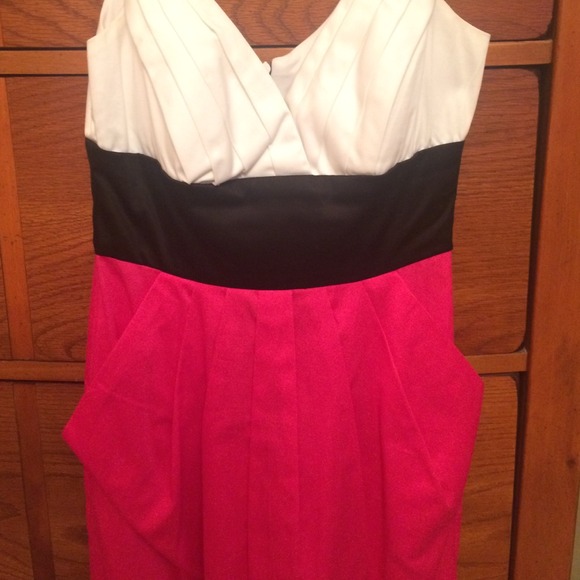 Color Block Cocktail Dress - Picture 2 of 2