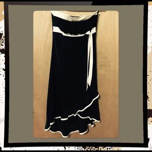 Cute Strapless B/W Dress