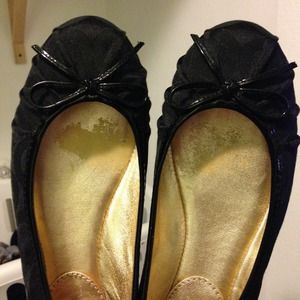 Coach black flats