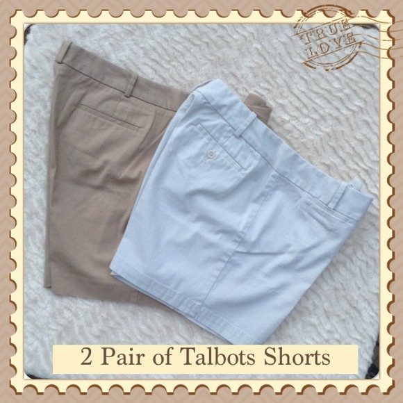 2 pair of Talbots Khaki shorts