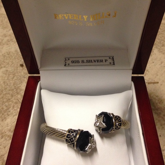 Beverly hill j 925 a. Silver star black bracelet