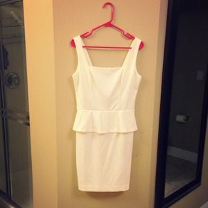 Ivory Peplum Dress