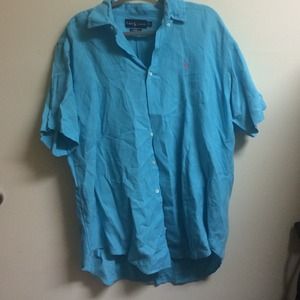 Men's short sleeve button up