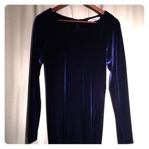Blue velvet dress by Velvet By Graham & Spencer