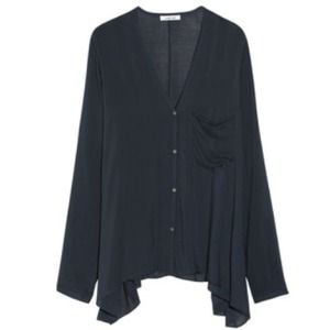 HELMUT LANG Draped woven shirt